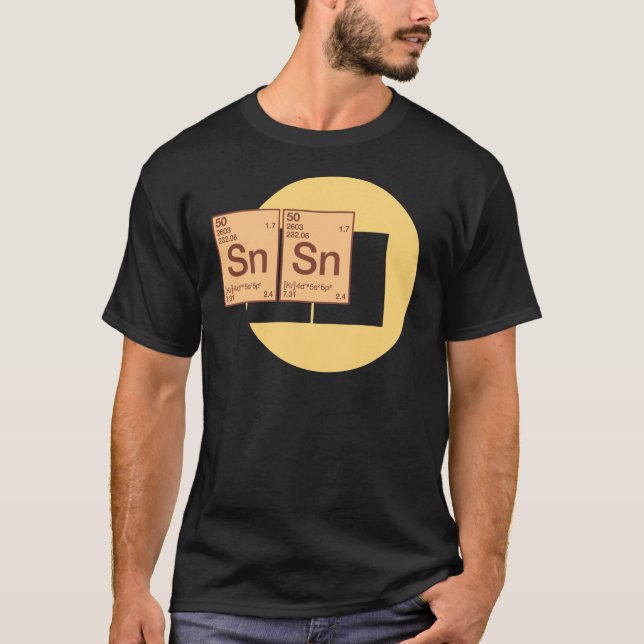 T-shirt Tintin/étain de bidon (sur le noir) (Devant)