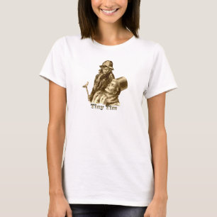 T-shirt Tiny Tim et Bob Cratchit dans un Carol de Noël