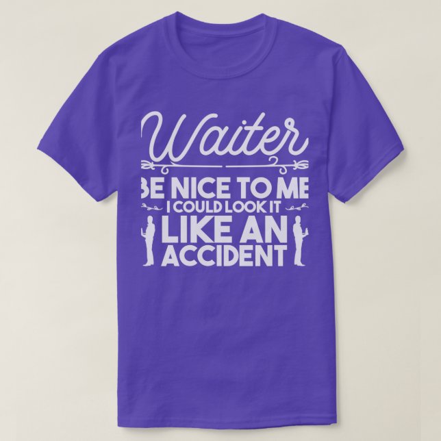 T-shirt Tip Sert de serveur Bartender (Design devant)