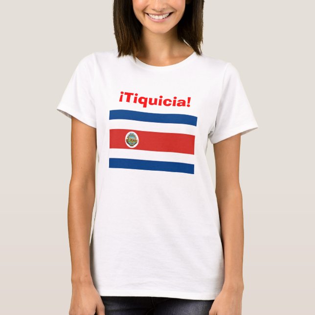 T-shirt tiquicia, costa_rica_flag, tico, tica, Costa Rica (Devant)