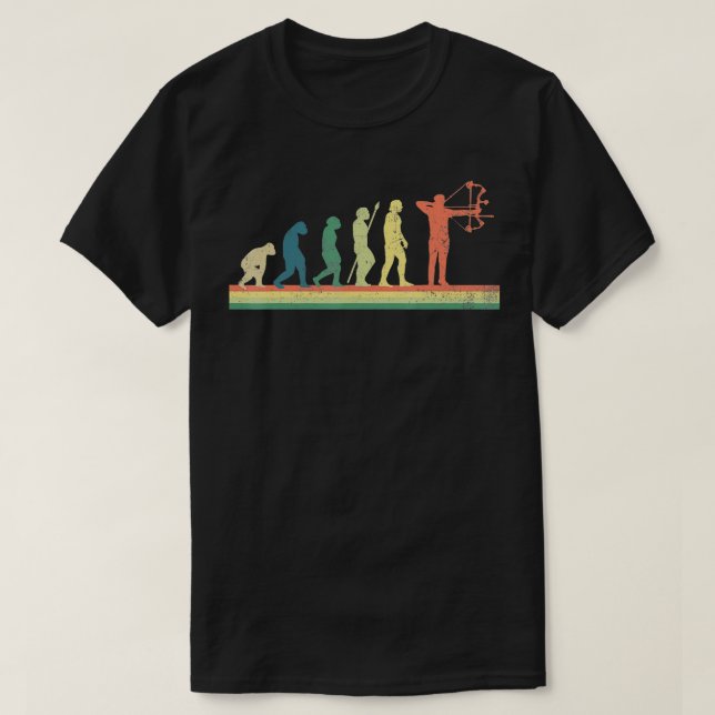 T-shirt Tir à l'arc Evolution Retro Cadeau (Design devant)
