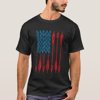 T-shirt Tir à l'arc Flèches américaines Drapeau
