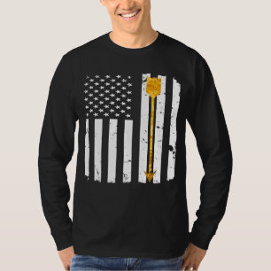 T-shirt Tir à l'arc Golden Arrow Bow Distressed drapeau am