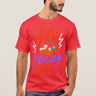 T-shirt Tir à l'arc Objectif cible Dessin