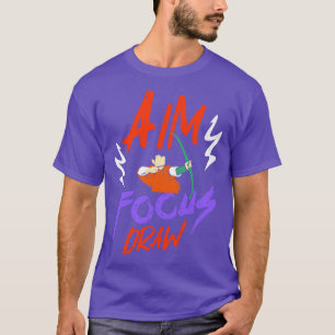 T-shirt Tir à l'arc Objectif cible Dessin