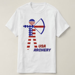 T-SHIRT TIR À L'ARC PATRIOTIQUE ÉTATS-UNIS