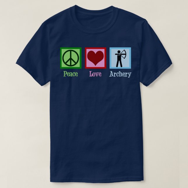T-shirt Tir à l'arc Peace Love (Design devant)