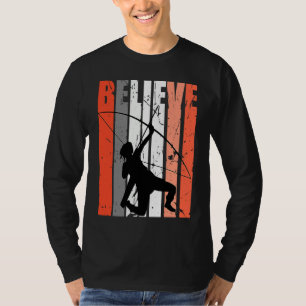 T-shirt Tir à l'arc Rétro Croire Archer Arc Flèche Orange 