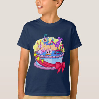 T-shirt Tir de groupe de gâteau d'anniversaire