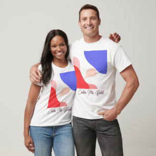 T-shirt Tirage couleur Abstrait en gras
