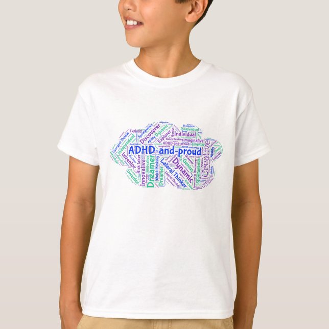 T-shirt Tirage inspirant pour le TDAH et la Fière Motivati (Devant)