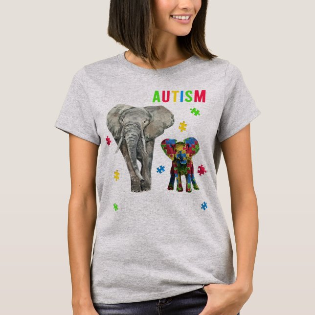 T-shirt Tiré De Sensibilisation sur l'autisme De Grand-Mèr (Devant)
