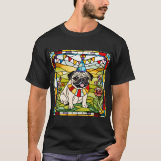 T-shirt Tirelire Pug de fête : Paul