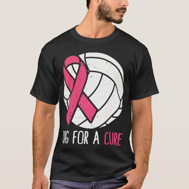 T-shirt Tirer Pour Un Volley-ball De Sensibilisation Au Ca (Devant)