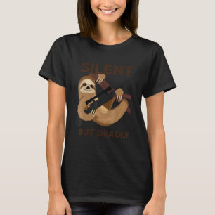 T-shirt Tireur d'élite de paresseux militaire drôle Silenc
