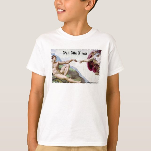T-shirt Tirez mon doigt - Humour de départ de la création  (Devant)