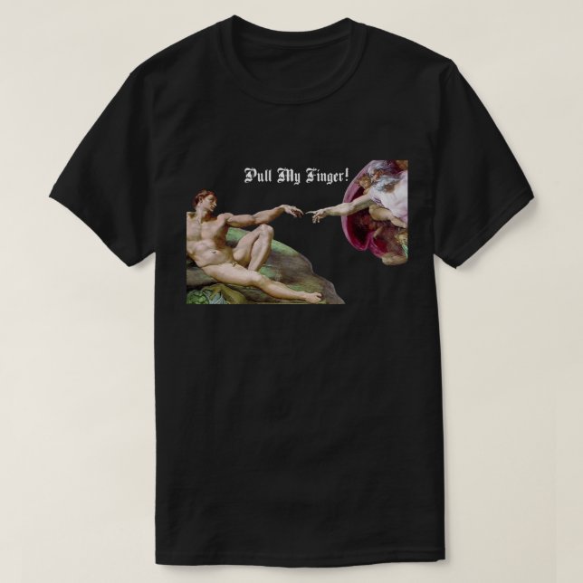 T-shirt Tirez mon doigt - Humour de départ de la création  (Design devant)