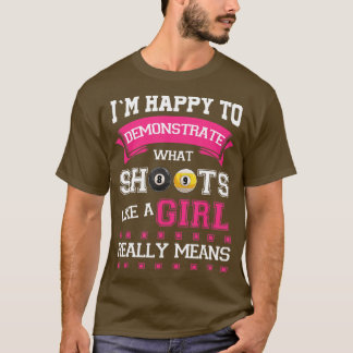 T-shirt Tirs Comme Une Fille Billard