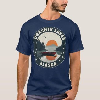 T-shirt Tirt Tirt de l'Alaska Sunset des lacs Ugashik