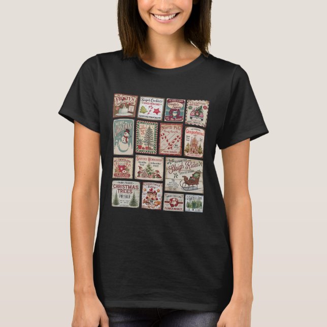 T-shirt Tis The Season Merry Christmas Holiday Xmas Family (Devant)