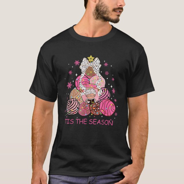 T-shirt Tis The Season Mexican Xmas Pan Dulce Tree Christm (Devant)