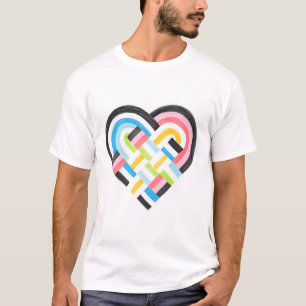 T-shirt Tissé Coeur Queer Pride Drapeau Bright Tropical
