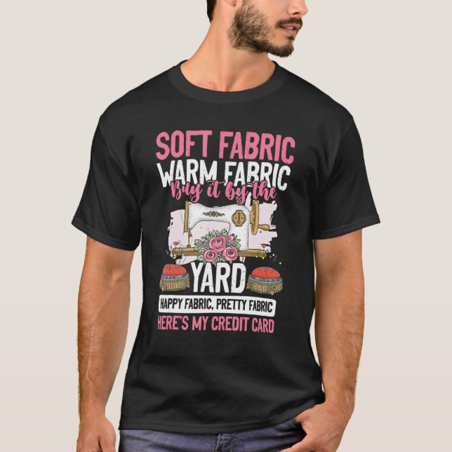T-shirt Tissu Doux Par Le Jardin Machine À Coudre Quilting (Devant)