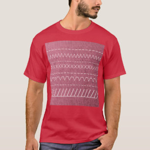 T-shirt Tissu texturé Effet de couture Motif Cla