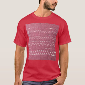 T-shirt Tissu texturé Effet de couture Motif Cla