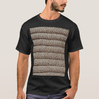 T-shirt Tissu tricoté clair, texture brune.