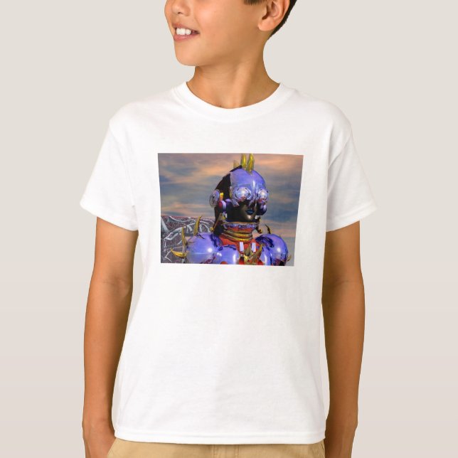 T-shirt TITAN CYBORG PORTRAIT Blue Science Fiction, Scifi (Devant)