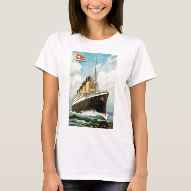 T-shirt Titanic en mer (Devant)