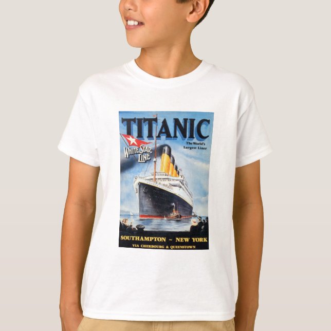 T-shirt Titanic White Star Line - Le plus grand Liner du m (Devant)