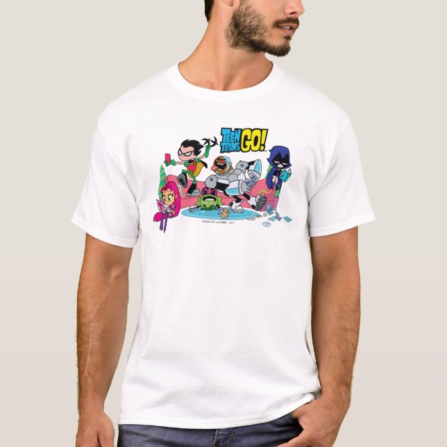T-shirt Titans Ados, allez ! | Approches de monstres entre (Devant)
