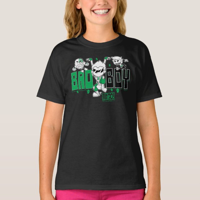 T-shirt Titans Ados, allez ! | "Bad Boy" Robin, Cyborg & B (Devant)