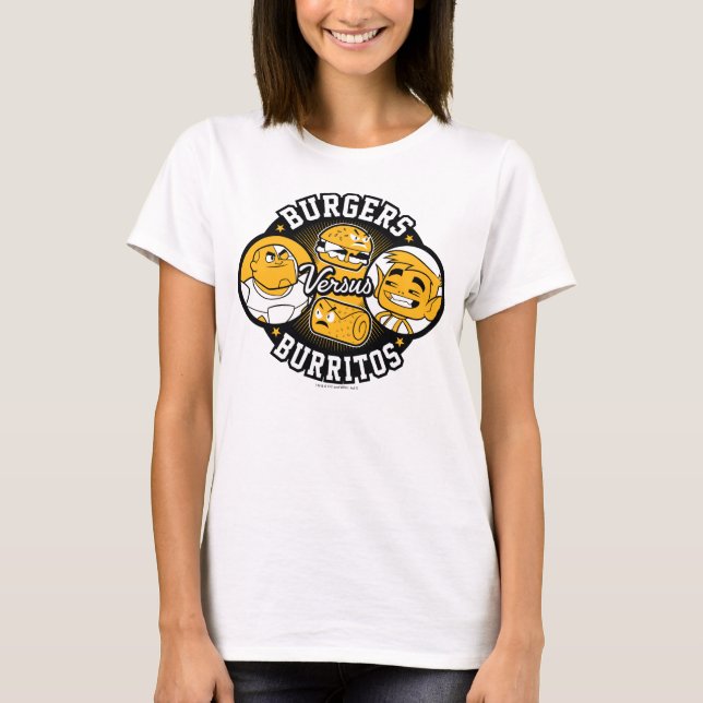 T-shirt Titans Ados, allez ! | Burgers contre Burritos (Devant)
