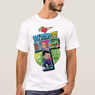 T-shirt Titans Ados, allez ! | Collage de la tour Titans