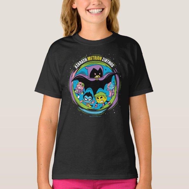 T-shirt Titans Ados, allez ! | Corbeau "Azarath Metrion Zi (Devant)