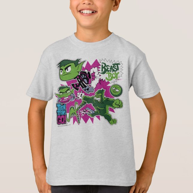 T-shirt Titans Ados, allez ! | Les Shapeshifts Beast Boy (Devant)