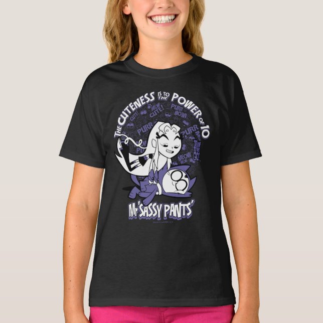 T-shirt Titans Ados, allez ! | Starfire & Mr Sassy Pants (Devant)