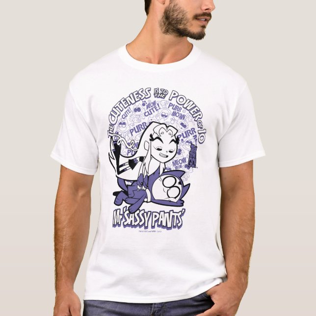 T-shirt Titans Ados, allez ! | Starfire & Mr Sassy Pants (Devant)