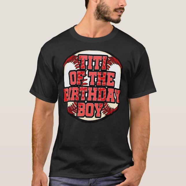 T-shirt Titi Du Jour De L'Anniversaire Du Boy Baseball Ann (Devant)