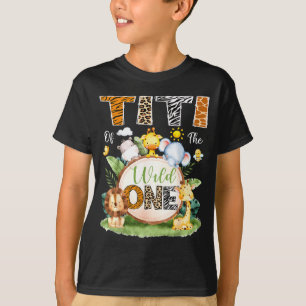 T-shirt Titi du Wild One 1er Anniversaire Garçon Safari Ju