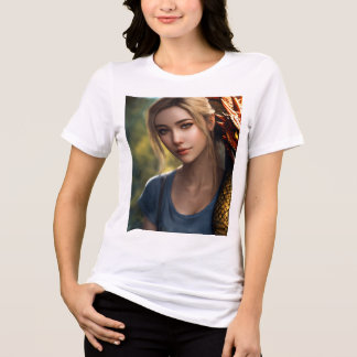 **T-Shirt Title: "Radiant Beauty"**  **Design Conc Tri-Blend Shirt
