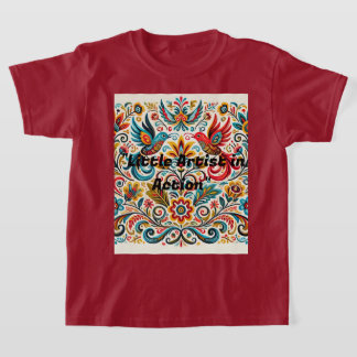 T-shirt Titre : Art populaire vibreant Modèle floral T-shi