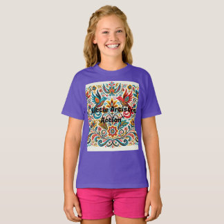 T-shirt Titre : Art populaire vibreant Modèle floral T-shi