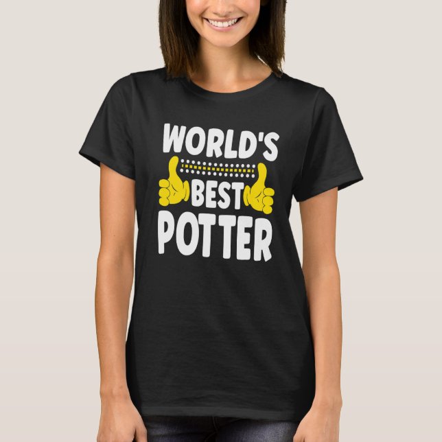 T-shirt Titre de l'emploi du meilleur potter du monde prof (Devant)