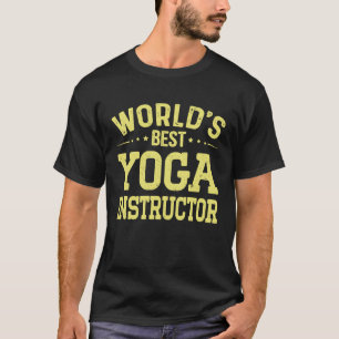 T-shirt Titre d'emploi du meilleur instructeur de yoga au