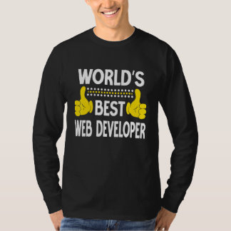 T-shirt Titre du poste du meilleur développeur Web du mond