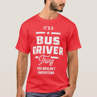 T-shirt Titre du travail du conducteur de bus